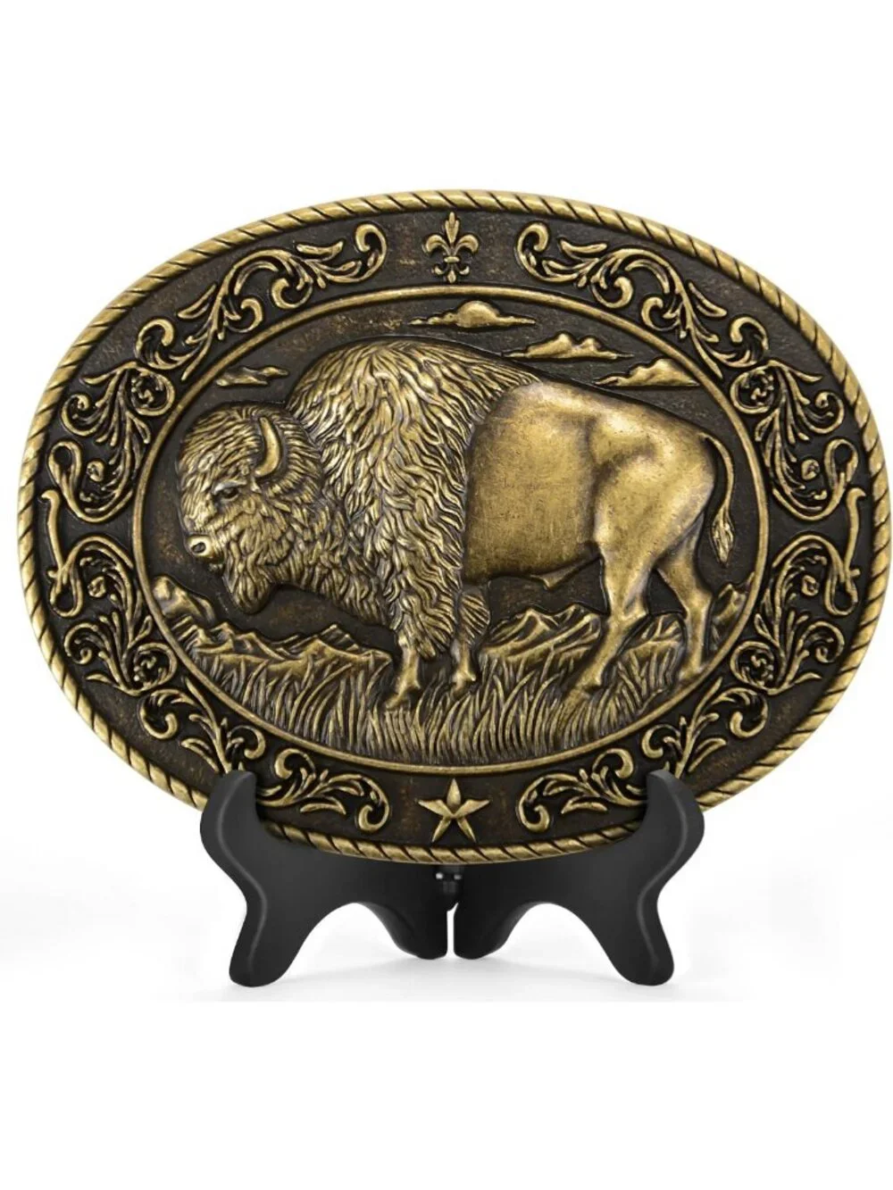 Stylish Western Cowboy Belt Buckle for Men - Texas Bull Rodeo Country Accessory